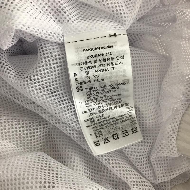 アディダス adidas ジャケット、上着 ジャンパー、ブルゾン gt8463 ナイロンジャケット ジップアップジャケット M ロゴ、文字 白 / ホワイト / レディース USED 古着 中古 10145188