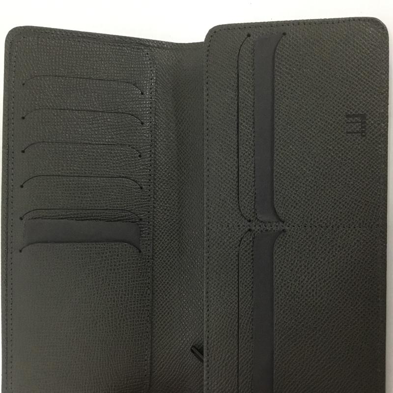 ダンヒル DUNHILL 財布 長財布 箱有 ワンポイント ダークグレー / ダークグレー / メンズ USED 古着 中古 10126456