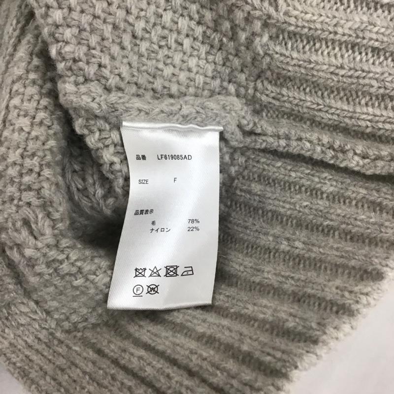 ローリーズファーム LOWRYS FARM ニット、セーター 長袖 LF619085AD バックリボン FREE  灰 / グレー /  レディース USED 古着 中古 10112940