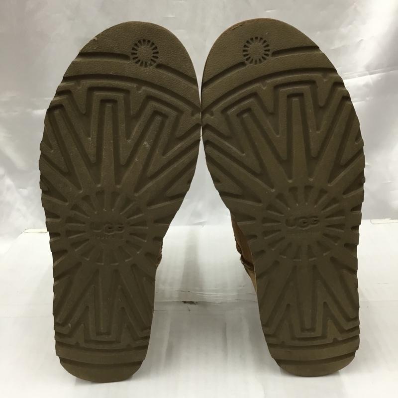 アグ UGG ブーツ 一般 5800 Classic Short シープスキン 27cm 箱有 27.0cm ロゴ、文字 茶 / ブラウン / メンズ USED 古着 中古 10105865