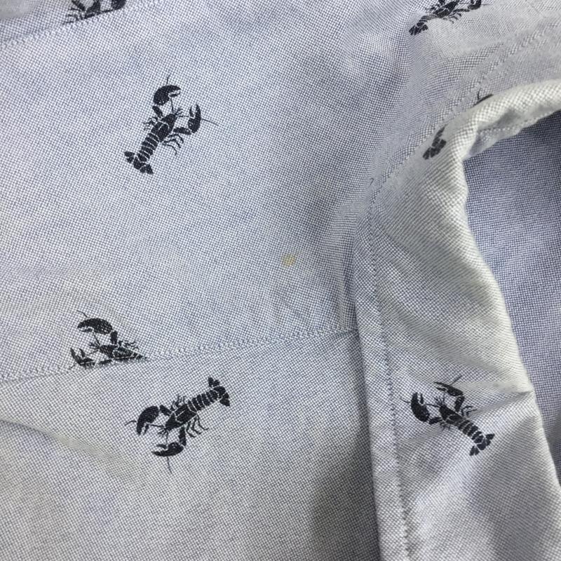 ラルフローレン RALPHLAUREN ポロシャツ 半袖 M 総柄 青 / ブルー / X 水色 / ライトブルー / X 紺 / ネイビー / メンズ USED 古着 中古 10130864