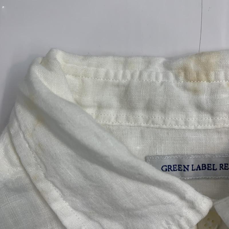 グリーンレーベルリラクシング green label relaxing シャツ、ブラウス 半袖 L 無地 白 / ホワイト / メンズ USED 古着 中古 10039241