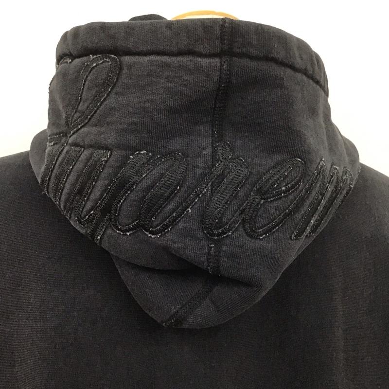 シュプリーム Supreme パーカー 長袖 長袖パーカー フード付きパーカー 刺繍スウェット トレーナー プルオーバー XL ロゴ、文字 黒 / ブラック / メンズ USED 古着 中古 10107513