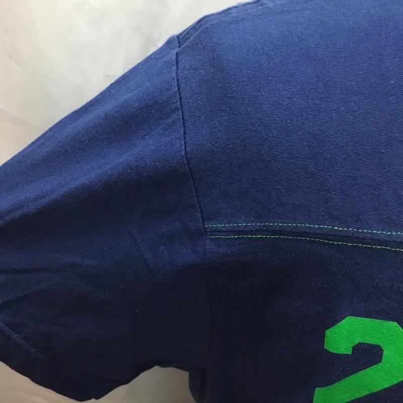 フランクリンマーシャル FRANKLIN&MARSHALL Tシャツ 半袖 半袖カットソー プリントTシャツ クルーネックカットソー L プリント 紺 / ネイビー /  メンズ USED 古着 中古 10108523