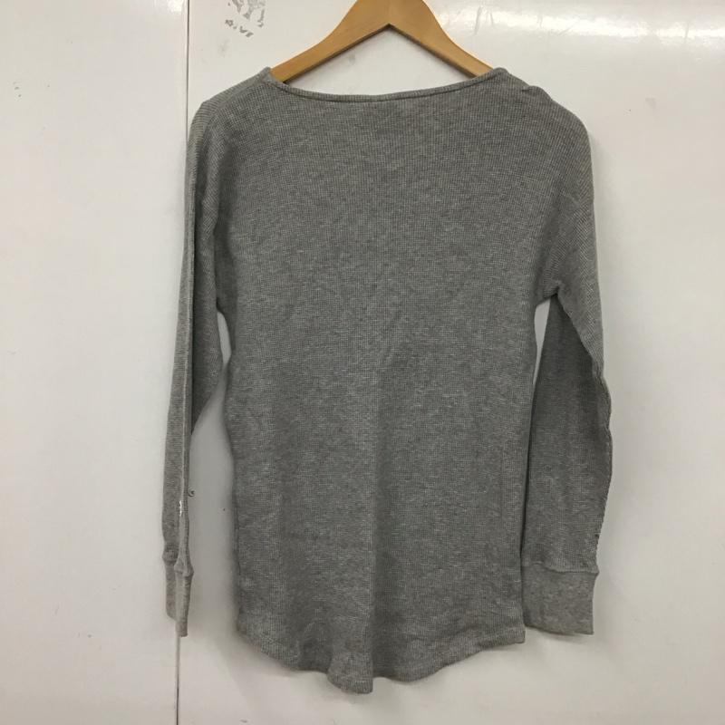 チャンピオン Champion カットソー 長袖 cw-s414 レディース長袖Tシャツ サーマル 長袖カットソー M ロゴ、文字 灰 / グレー / レディース USED 古着 中古 10128750
