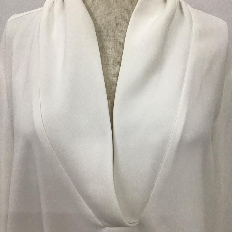 ザラベーシック ZARA BASIC シャツ、ブラウス 長袖 プルオーバー Vネック M 無地 白 / ホワイト / レディース USED 古着 中古 10113462