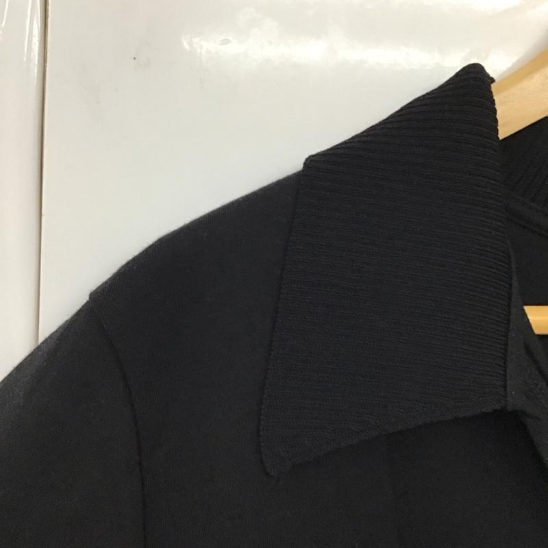 ザラ ZARA ポロシャツ 半袖 L 無地 黒 / ブラック / レディース USED 古着 中古 10130230