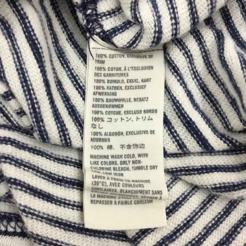 アバクロンビーアンドフィッチ ABERCROMBIE&FITCH Tシャツ 半袖 半袖カットソー プリントTシャツ クルーネックカットソー M ボーダー柄 白 / ホワイト / X 青 / ブルー /  メンズ USED 古着 中古 10108990