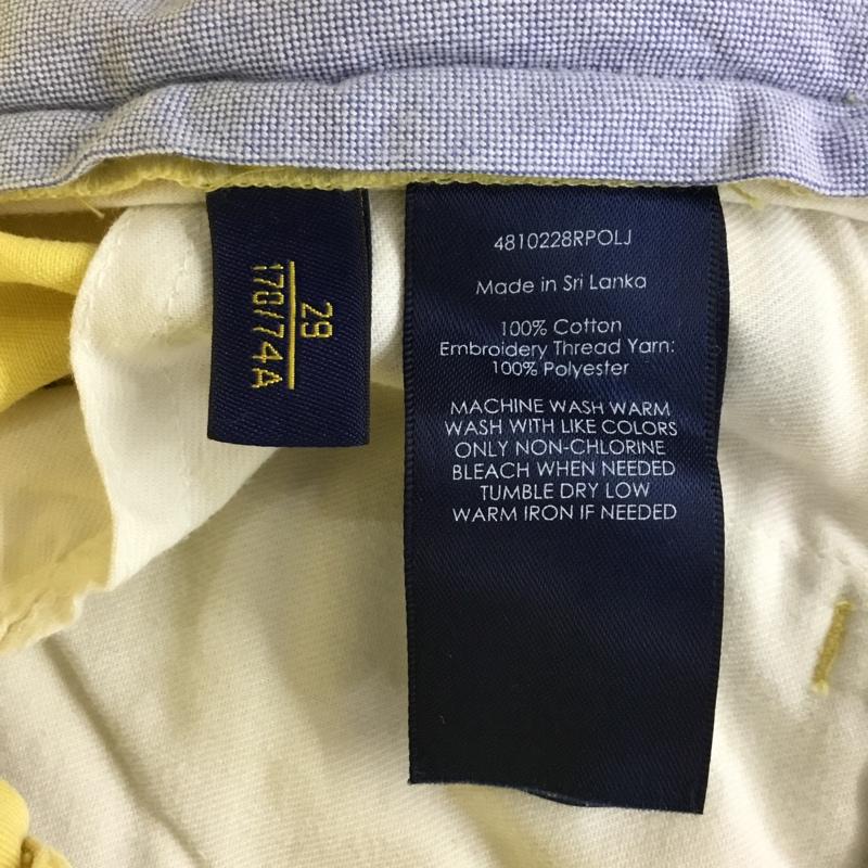 ラグビー RUGBY パンツ チノパン チノパン カジュアルパンツ ワイドパンツ ストレートパンツ 28インチ ロゴ、文字 黄 / イエロー /  メンズ USED 古着 中古 10120947