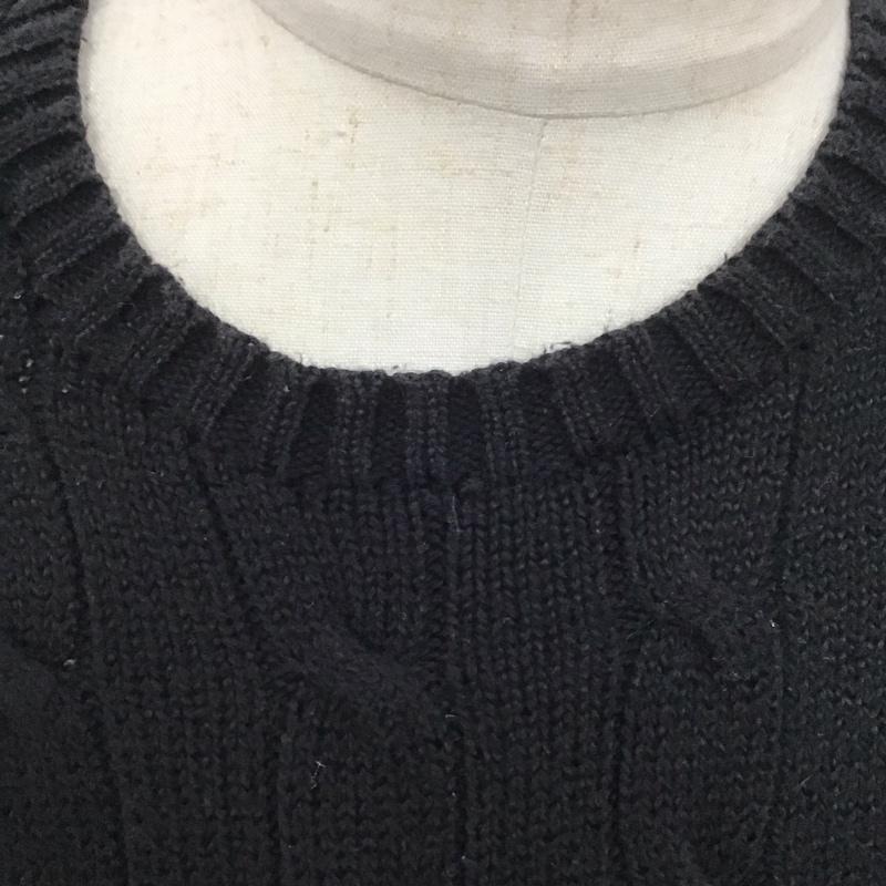 ポロラルフローレン POLO RALPH LAUREN ニット、セーター 長袖 長袖ニットカットソー ニット セーター クルーネックニット M ロゴ、文字 黒 / ブラック / メンズ USED 古着 中古 10123827