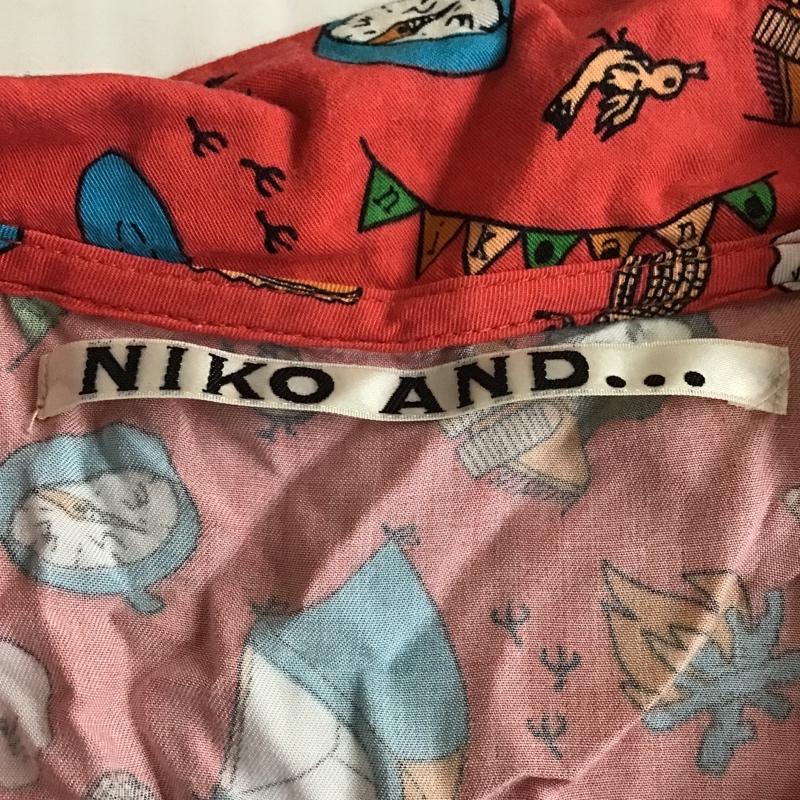 ニコアンド niko and... シャツ、ブラウス 半袖 半袖シャツ アロハシャツ プリントシャツ カジュアルシャツ プリント 赤 / レッド / レディース USED 古着 中古 10105917