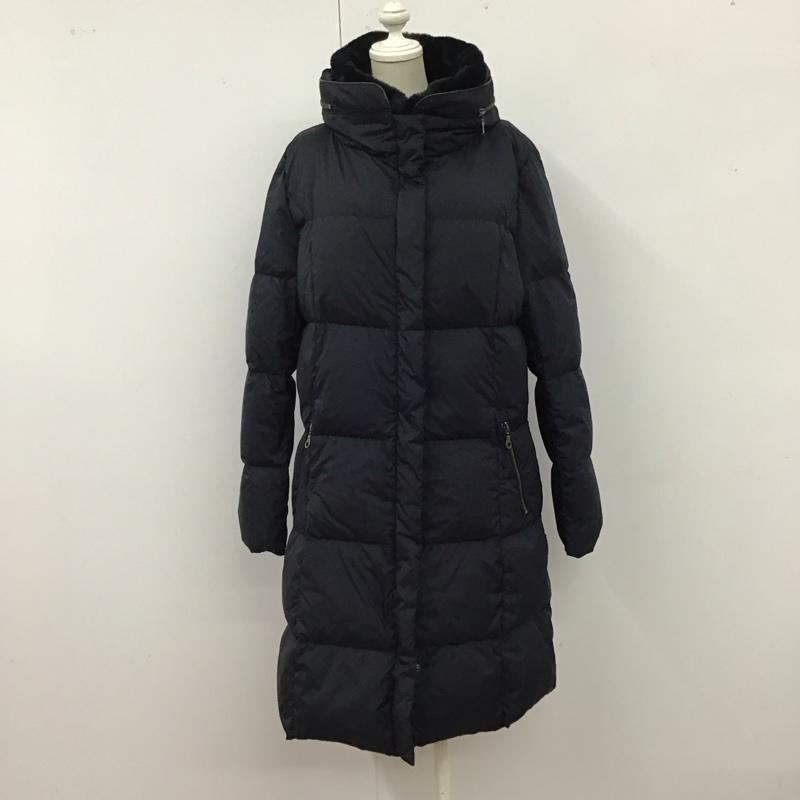 クロコダイル CROCODILE コート ダウンコート 0304-87411 ロング丈 L 無地 紺 / ネイビー / レディース USED 古着 中古 10120601