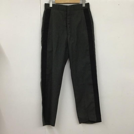ミリタリー ミリタリー パンツ スラックス スラックスパンツ ワイドパンツ センタータックパンツ 80S オフィサーPT 29インチ ボーダー柄 灰 / グレー /  メンズ USED 古着 中古 10122767