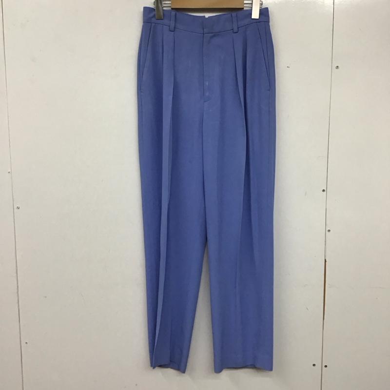 ユナイテッドアローズ UNITED ARROWS パンツ スラックス 1514-162-5028 TAツイルタックテーパードパンツ 38 無地 水色 / ライトブルー / レディース USED 古着 中古 10137291