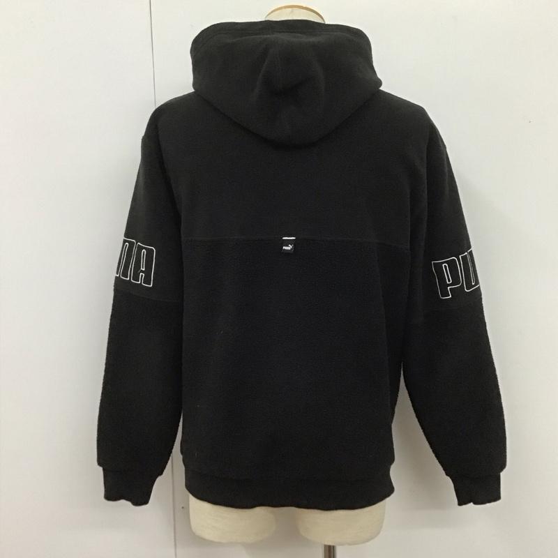 プーマ PUMA パーカー 長袖 672513-01 ウィンタライズフーディスウェット 長袖パーカー プルオーバー スポーツウェア M ロゴ、文字 黒 / ブラック / メンズ USED 古着 中古 10107113