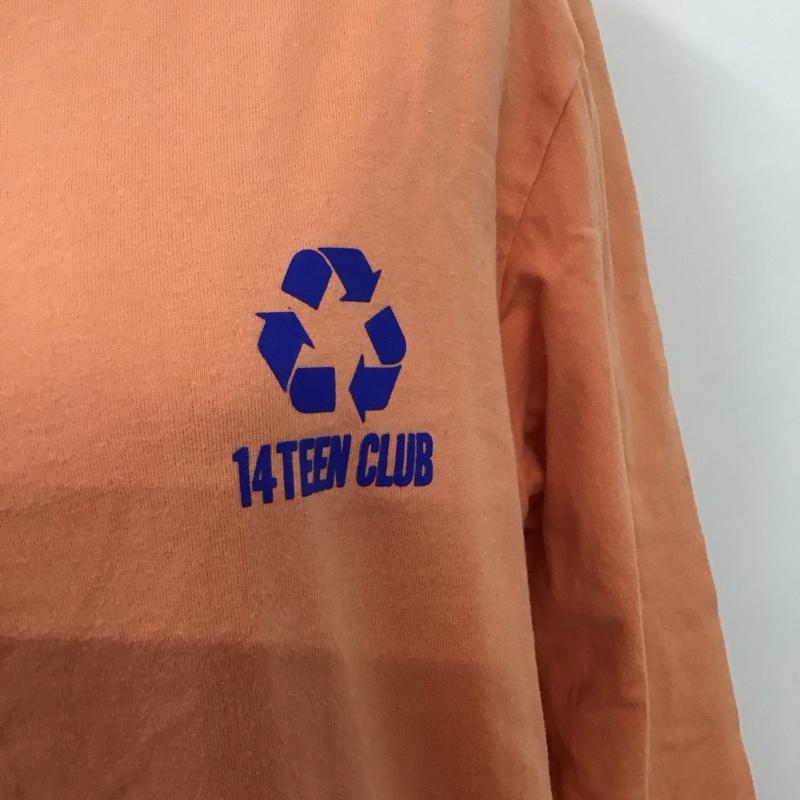 エックスガール X-girl Tシャツ 長袖 05184110 クルーネック バックプリント 1 ロゴ、文字 橙 / オレンジ / レディース USED 古着 中古 10109709