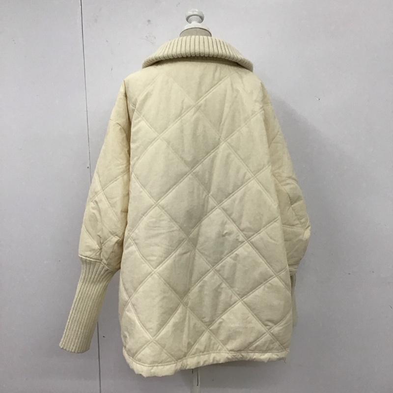 スライ SLY カットソー 長袖 030fay30-4140 QUILTINGNYLONSTANDトップス 長袖カットソー キルティングカットソー FREE 無地 オフホワイト / オフホワイト / レディース USED 古着 中古 10110226