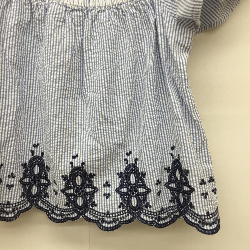 ロペピクニック ROPE PICNIC カットソー 半袖 36 ストライプ 青 / ブルー / レディース USED 古着 中古 10139442