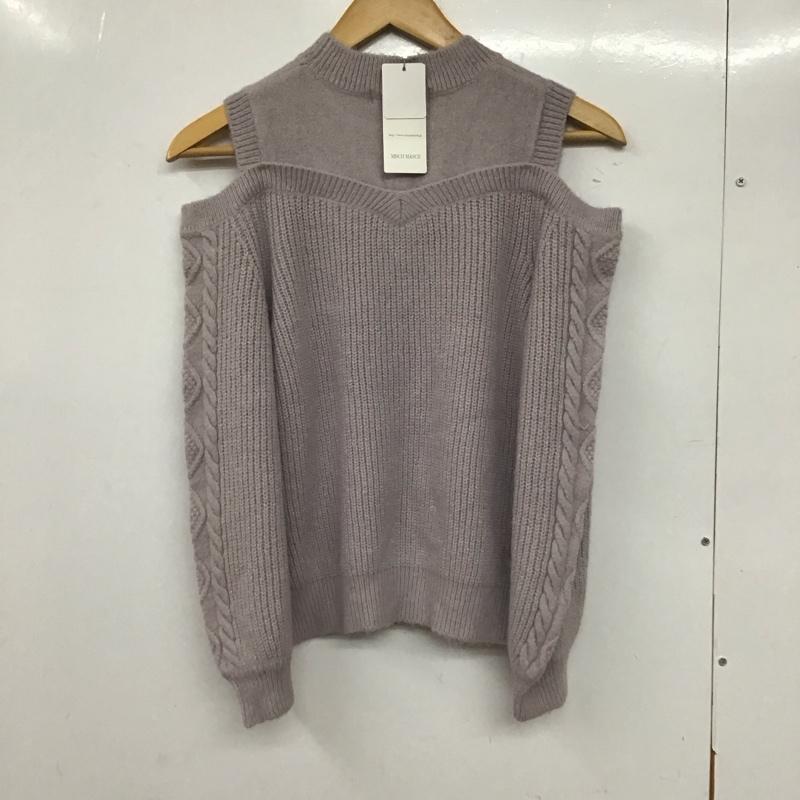 ミッシュマッシュ MISCH MASCH ニット、セーター 長袖 M 無地 紫 / パープル / レディース USED 古着 中古 10133801