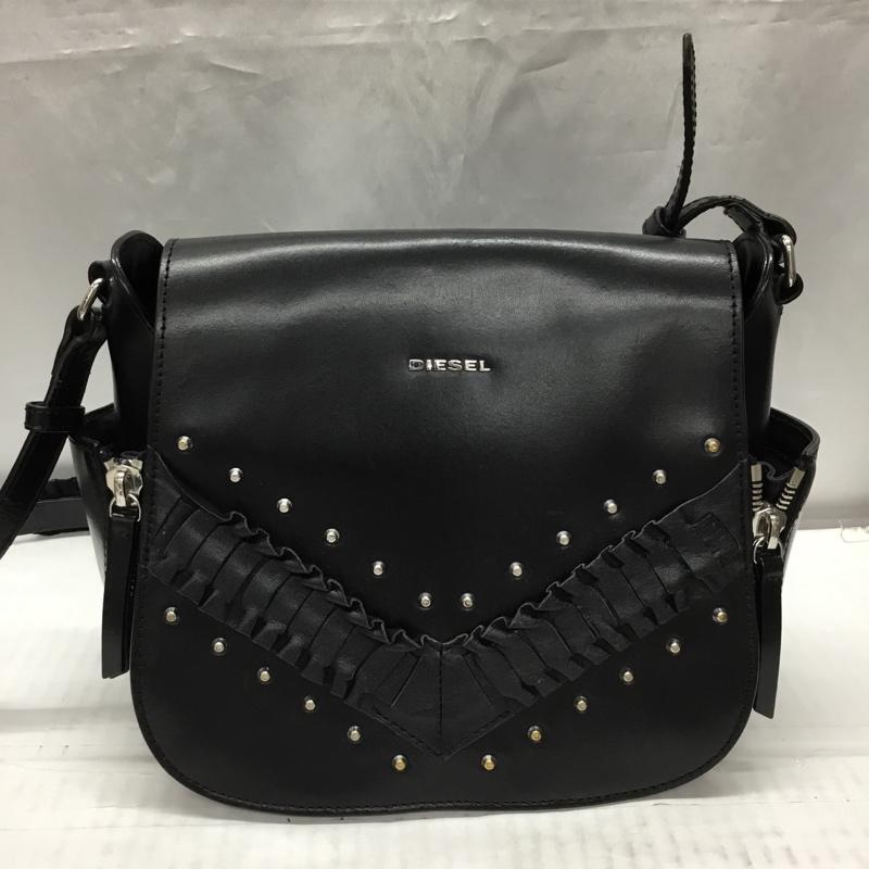 ディーゼル DIESEL ショルダーバッグ ショルダーバッグ スタッズ ロゴ、文字 黒 / ブラック / レディース USED 古着 中古 10107598