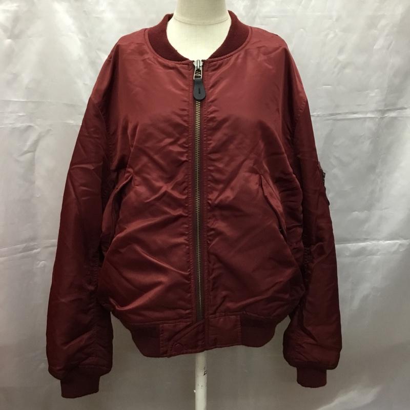 マウジー MOUSSY ジャケット、上着 ジャンパー、ブルゾン 010AAH30-5690 OVERSIZED BOMBER JACKET MA-1 FREE 無地 えんじ / ワインレッド / レディース USED 古着 中古 10107319