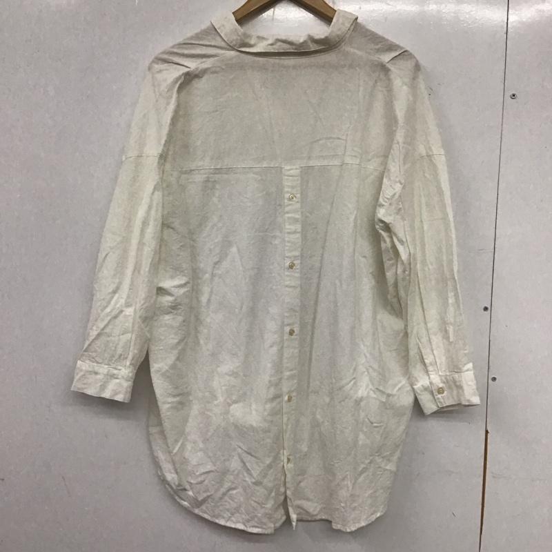 サマンサモスモス Samansa Mos2 シャツ、ブラウス 長袖 長袖シャツ カラーシャツ Vネック M 無地 白 / ホワイト / レディース USED 古着 中古 10135418