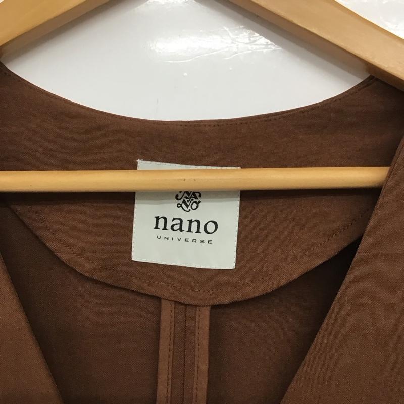 ナノユニバース nano・universe ジャケット、上着 ジャケット、ブレザー 38 無地 茶 / ブラウン / レディース USED 古着 中古 10133426
