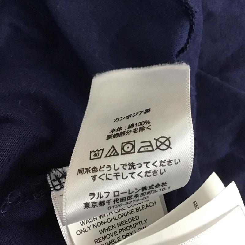 ポロラルフローレン POLO RALPH LAUREN Tシャツ 半袖 半袖カットソー プリントTシャツ クルーネックカットソー XL ロゴ、文字 紺 / ネイビー / メンズ USED 古着 中古 10130307