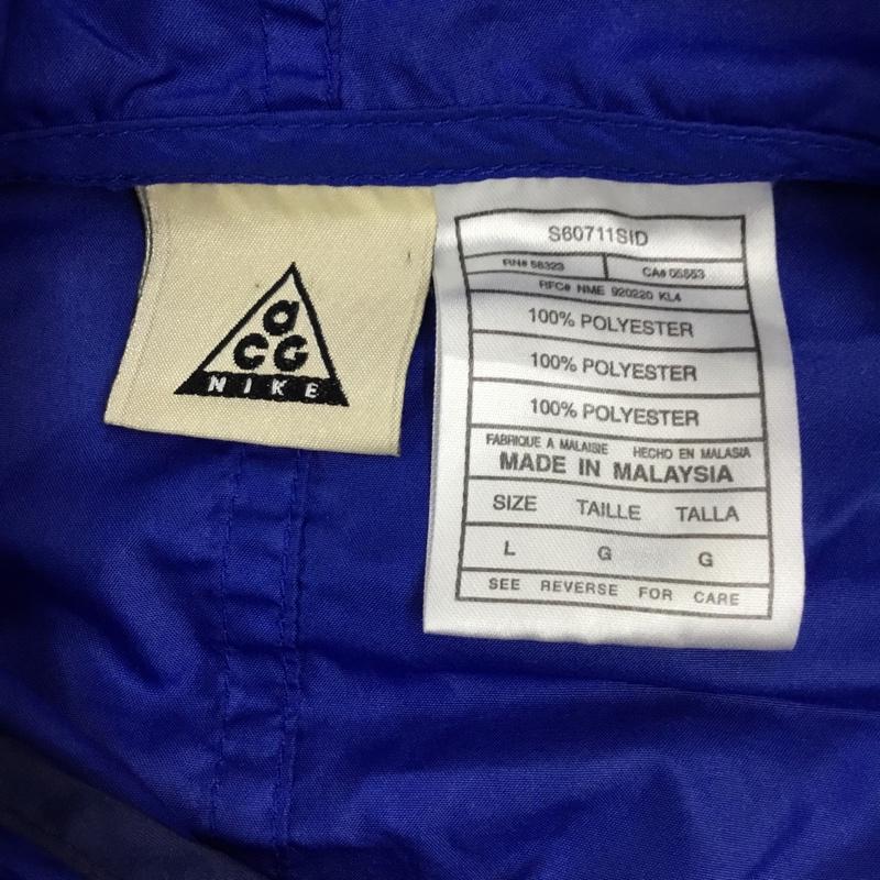 ナイキ エィシージー NIKE ACG ジャケット、上着 ジャケット、ブレザー ジップアップパーカー ナイロンジャケット スポーツウェア 90s L ロゴ、文字 青 / ブルー / X 紺 / ネイビー / メンズ USED 古着 中古 10110997