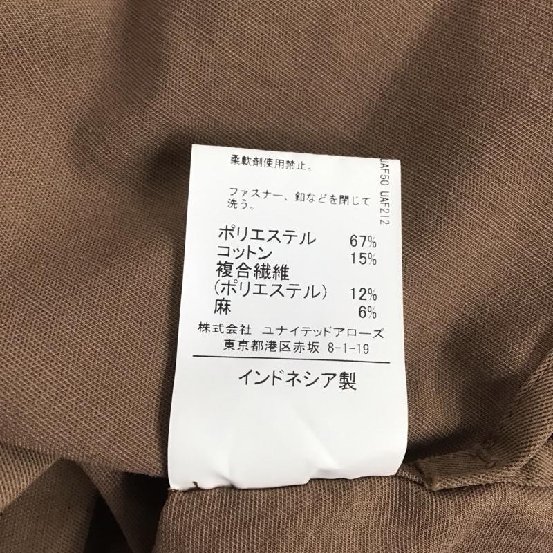 ユナイテッドアローズグリーンレーベルリラクシング UNITED ARROWS green label relaxing シャツ、ブラウス 長袖 長袖シャツ 無地シャツ ノーカラーシャツ L 無地 茶 / ブラウン / メンズ USED 古着 中古 10139005