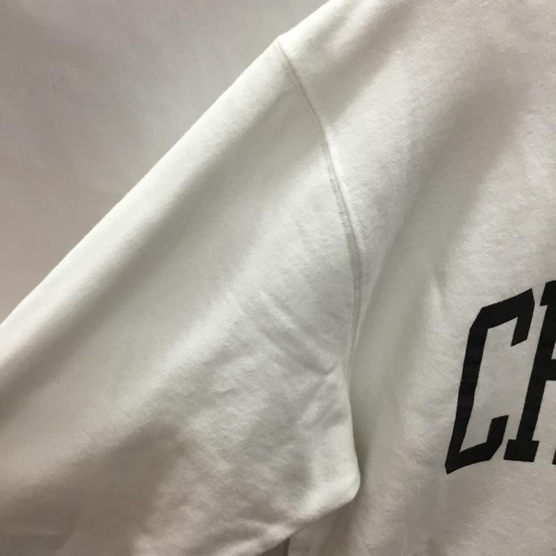 チャンピオン Champion トレーナー 長袖 XL プリント X ロゴ、文字 白 / ホワイト / メンズ USED 古着 中古 10110831