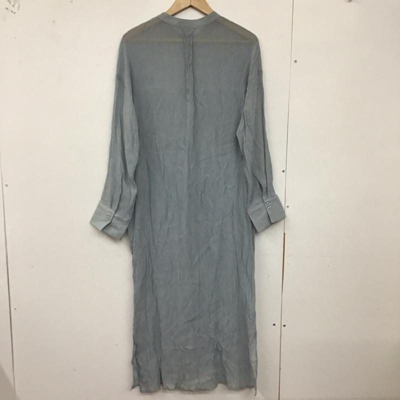 ダブルクローゼット w closet ワンピース ロングスカート 長袖シャツワンピース 前空きロングワンピース ノーカラー FREE 無地 灰 / グレー / レディース USED 古着 中古 10128919