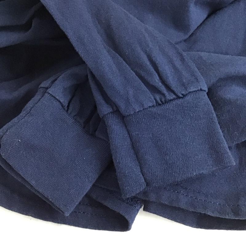 ギルダン GILDAN カットソー 長袖 長袖カットソー クルーネックカットソー ロングスリーブカットソー プリントTシャツ M ロゴ、文字 紺 / ネイビー / メンズ USED 古着 中古 10108028