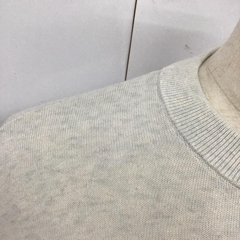 ザラ ZARA ニット、セーター 長袖 長袖ニットカットソー ニット セーター クルーネックニット XL 無地 白 / ホワイト / メンズ USED 古着 中古 10119291