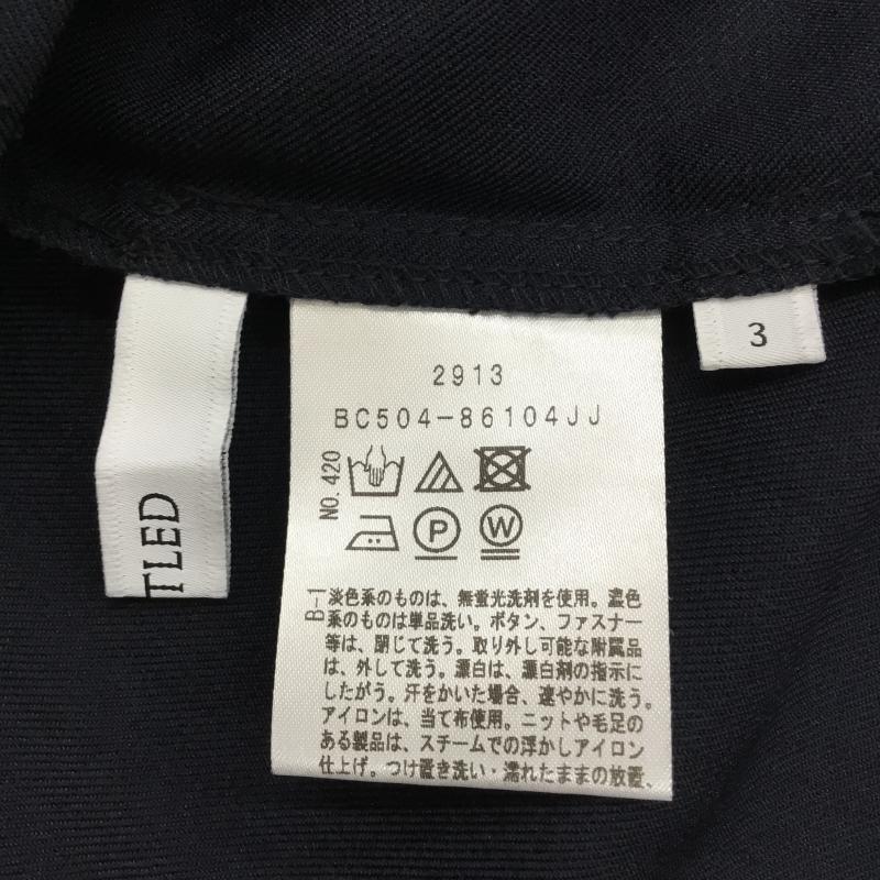 アンタイトル UNTITLED シャツ、ブラウス 半袖 3 無地 紺 / ネイビー / レディース USED 古着 中古 10137590
