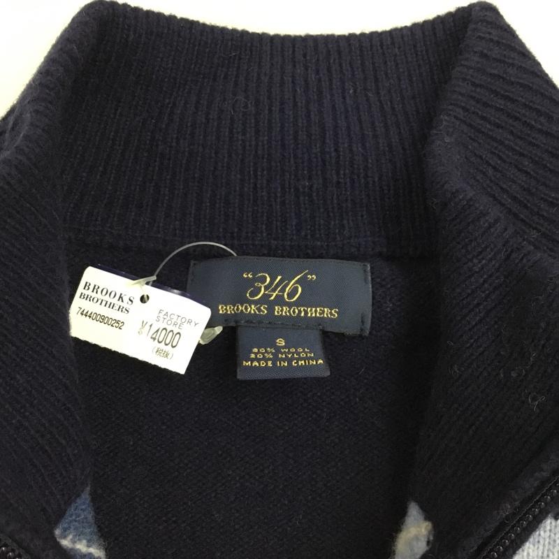 ブルックスブラザーズ BROOKS BROTHERS ニット、セーター 長袖 長袖ニットカットソー ニット セーター ジップアップネックニット S チェック マルチカラー / マルチカラー / メンズ USED 古着 中古 10113542