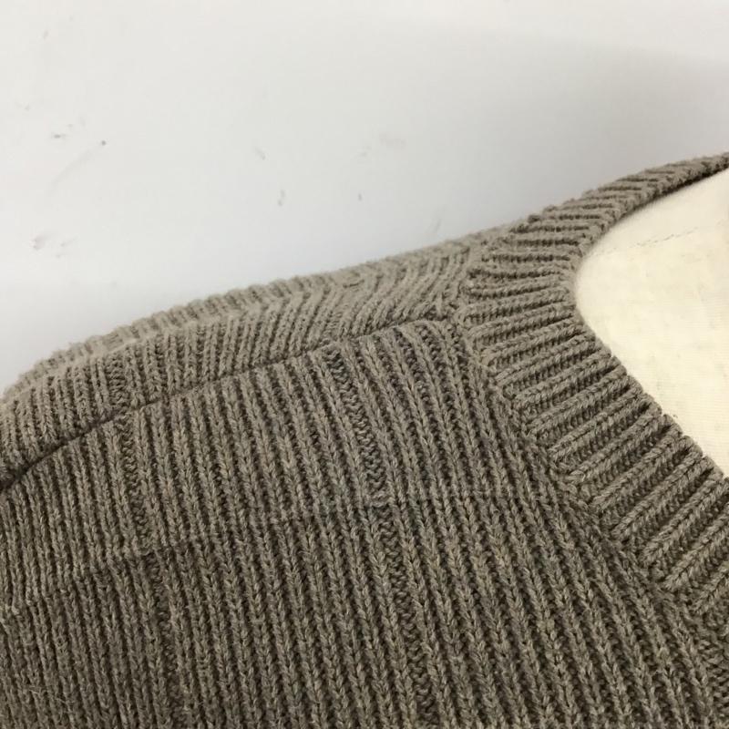 アイゾッド IZOD ニット、セーター 長袖 長袖ニットカットソー ニット セーター クルーネックニット M ロゴ、文字 茶 / ブラウン / メンズ USED 古着 中古 10122013