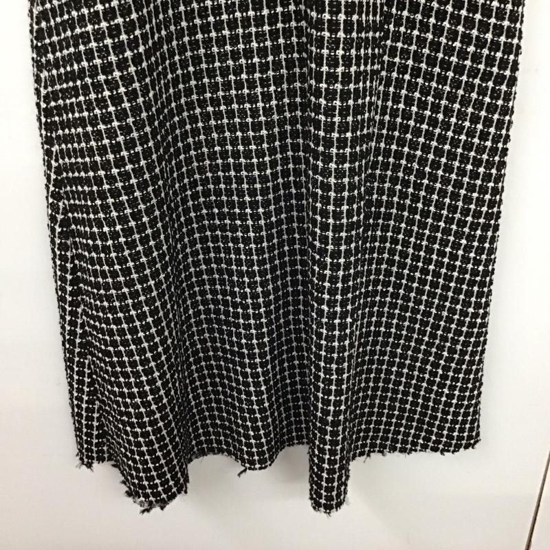 ザラ ZARA ワンピース ロングスカート 6771 020 084 スタンドネック ノースリーブ S チェック 白 / ホワイト / X 黒 / ブラック / レディース USED 古着 中古 10138665