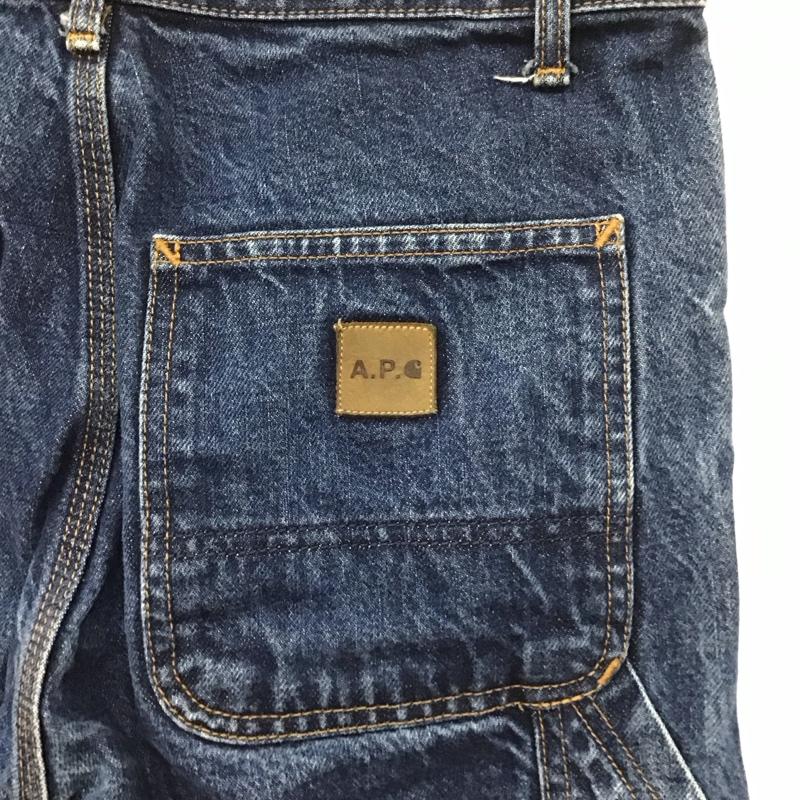 カーハート Carhartt パンツ デニム、ジーンズ デニムパンツ スリムパンツ カジュアルパンツ apc コラボ 30インチ ロゴ、文字 インディゴ / インディゴ / メンズ USED 古着 中古 10136195