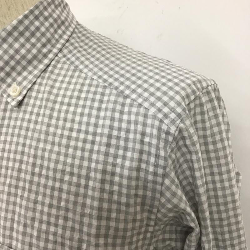 フォックスファイヤー FOXFIRE シャツ、ブラウス 長袖 長袖シャツ カラーシャツ ポケットシャツ 長袖カットソー ギンガムチェックシャツ S チェック 白 / ホワイト / X 灰 / グレー /  メンズ USED 古着 中古 10110418