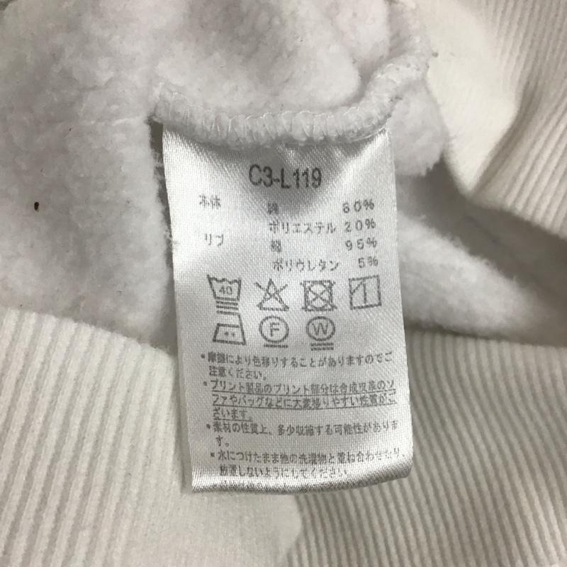 チャンピオン Champion パーカー 長袖 C3-L119 チャンピオンプルオーバースウェットパーカーアクションスタイル L ロゴ、文字 白 / ホワイト / メンズ USED 古着 中古 10125813