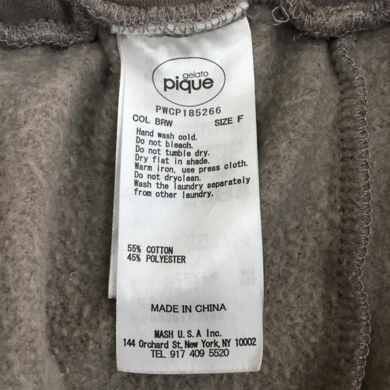 ジェラートピケ gelato pique パンツ サルエルパンツ スウェットパンツ FREE 無地 茶 / ブラウン / レディース USED 古着 中古 10139787