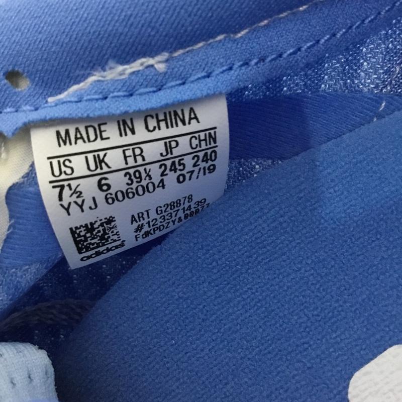 アディダス adidas スニーカー スニーカー G28878 adizero Boston 8 ランニングシューズ 24.5cm 箱有 24.5cm ロゴ、文字 水色 / ライトブルー / レディース USED 古着 中古 10136694
