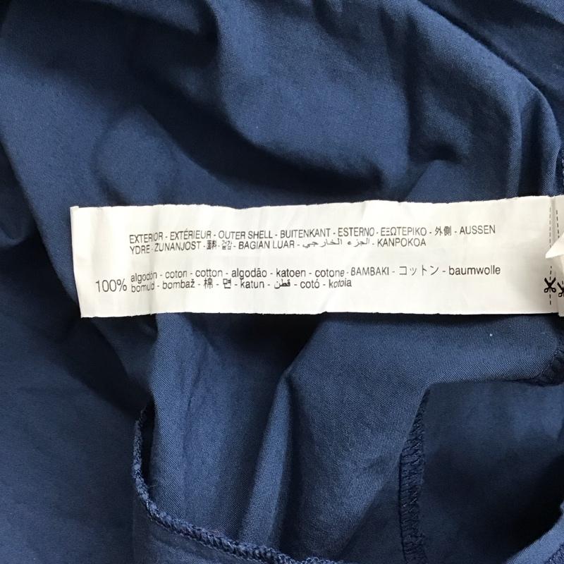 ザラ ZARA ワンピース ロングスカート 長袖シャツワンピース 前空きロングワンピース フレアスカート L 無地 青 / ブルー / レディース USED 古着 中古 10125263