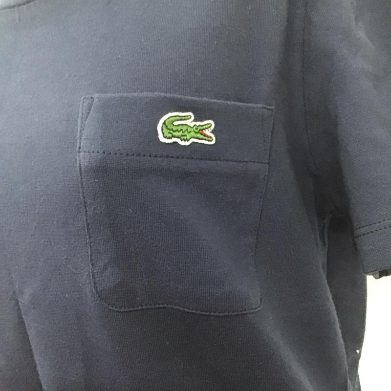 ラコステ LACOSTE Tシャツ 半袖 TF103EL ベーシッククルーネックポケットTシャツ 36 ワンポイント 紺 / ネイビー / レディース USED 古着 中古 10108561