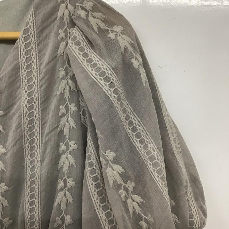 アルシーヴ archives ワンピース ロングスカート FREE 無地 X 刺繍 灰 / グレー / レディース USED 古着 中古 10133996