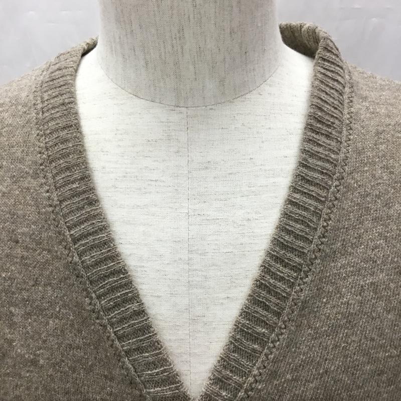 アーバンリサーチドアーズ URBAN RESEARCH DOORS カーディガン 長袖 長袖ニットカーディガン リブニットカーディガン 前ボタン M 無地 茶 / ブラウン / レディース USED 古着 中古 10108714