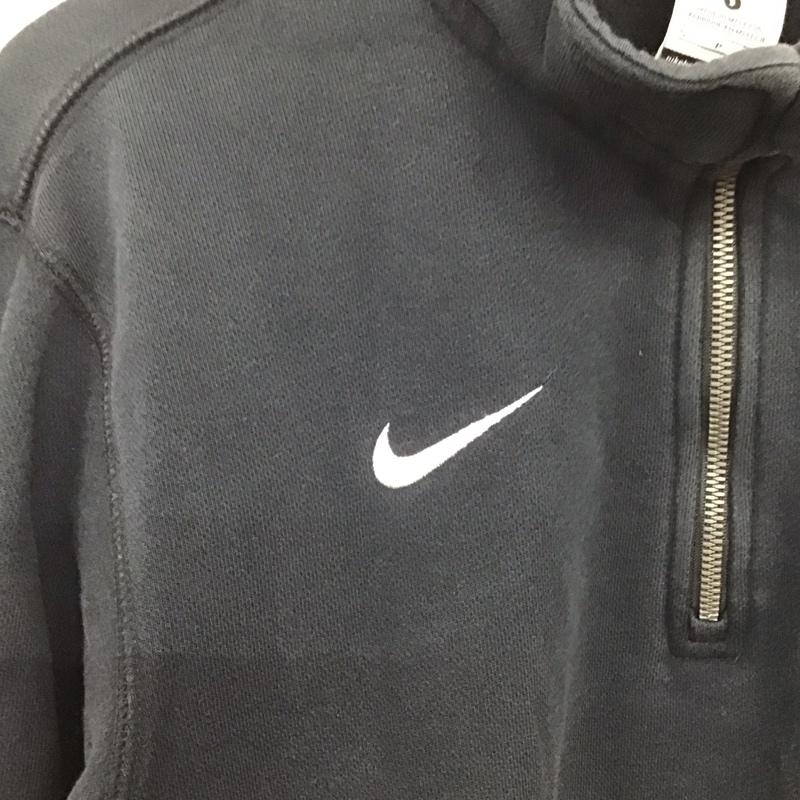 ナイキ NIKE トレーナー 長袖 ハーフジップ 長袖トレーナー スタンドネック スポーツウェア S ロゴ、文字 黒 / ブラック / メンズ USED 古着 中古 10138769