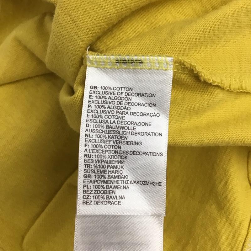 ザノースフェイス THE NORTH FACE Tシャツ 半袖 半袖カットソー プリントTシャツ クルーネックカットソー XXL ロゴ、文字 黄 / イエロー / メンズ USED 古着 中古 10125617