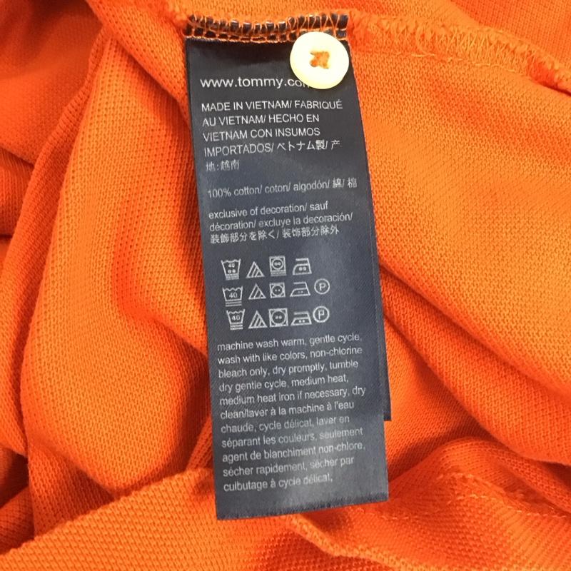 トミーヒルフィガー TOMMY HILFIGER ポロシャツ 半袖 0282511 L ワンポイント 橙 / オレンジ / メンズ USED 古着 中古 10112939